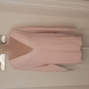 Express Oversized V-Neck Sweater, Pink, NWOT, Size M